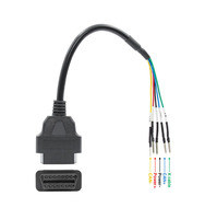 16pin Jumper Tester conector OBD OBD2 hembra K Line Can Line Cable de diagnóstico Universal K + CAN OBD2 Cable para coche camión