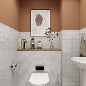 Azulejo de mosaico de vidrio pintado a mano de 3 "X 6" para cocina y baño Azulejos de porcelana súper blancos pintados a mano - Product Image 4