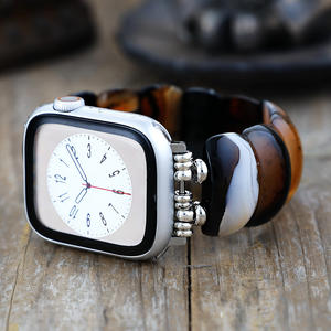 Bracelets <span class=keywords><strong>de</strong></span> montre IWatch en agate <span class=keywords><strong>de</strong></span> luxe, <span class=keywords><strong>bracelet</strong></span> élastique perlé pour femmes, compatible avec les séries 11, 10, 9, bijoux pour femmes, <span class=keywords><strong>bracelet</strong></span> <span class=keywords><strong>de</strong></span> montre 46 mm, 42 mm - Product Image 4
