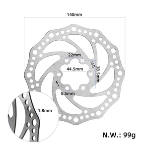 Rotor de Freno de Disco de 140 mm, 160 mm, 180 mm, 6 Pernos, para Scooter Eléctrico, Bicicleta Eléctrica, Disco de Freno Hidráulico de Acero Inoxidable, Piezas de Repuesto - Product Image 6