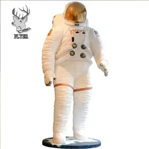Фигурка астронавта из стекловолокна в натуральную величину, декоративная большая статуя космического человека из смолы, для украшения улицы