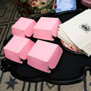 Embalagem personalizada de hambúrguer de cor rosa de embalagem de papel de grau alimentício