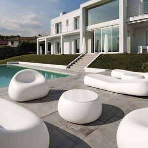 YW moderno duradero de fibra de vidrio al aire libre jardín Gumball sillón salón y juego de mesa para Patio sala de estar Hotel o parque - Product Image 6