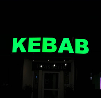 Panneau publicitaire électronique personnalisé avec logo LED, enseigne commerciale 3D, enseigne extérieure lumineuse, enseigne lumineuse pour spiritueux avec rail