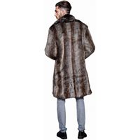 Manteau long d'hiver pour homme en fausse fourrure de renard, écologique, respirant, chaud, imperméable, parka, trench-coat