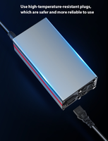 Chargeur de batterie au lithium Li-ion Nulike en alliage d'aluminium, courant réglable de 2A à 20A, chargeur de moto électrique