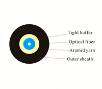 Kabel Drop Fiber Optik Single Mode 1 Core Indoor/Outdoor FTTH