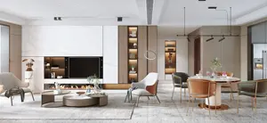 Akdeniz tarzı Mdf Tv dolabı oturma odası mobilya seti