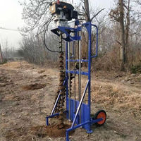 Tarière thermique industrielle à poussée manuelle, 4 temps, haute puissance, 196cc 224cc, pour la plantation d'arbres et de plantes dans les jardins