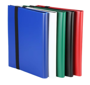 Organisateur de cartes rectangulaire personnalisable à 9 compartiments et 360 emplacements avec bande élastique et couverture en plastique dépoli pour collection de cartes - Product Image 2