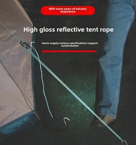 Stock <b>Tent</b> <b>Canopy</b> Umbrella Reflective Rope 1.5mm Diameter 40m Roll High Brightness Windproof Wind Rope Buckle - Product Image 3
