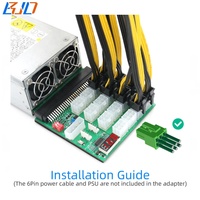 Adaptateur de carte de sortie d'alimentation 16 ports 12V PCI-E 6 broches pour alimentation de serveur HP LITEON Delta FUJITSU, vente en gros d'usine