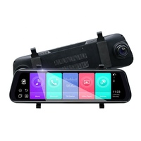 Caméra embarquée Android Beneworld à double objectif avec GPS, écran tactile IPS 9,66 pouces, carte mémoire 512 Go, enregistrement en boucle, 1 an, angle de 130-150 degrés