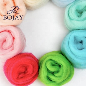 Bojay Espana de <span class=keywords><strong>lana</strong></span> de <span class=keywords><strong>Merino</strong></span> 100% respetuoso del medio ambiente teñido <span class=keywords><strong>Merino</strong></span> fibra de <span class=keywords><strong>lana</strong></span>, aguja fieltro 66s 4cm de espesor - Product Image 2