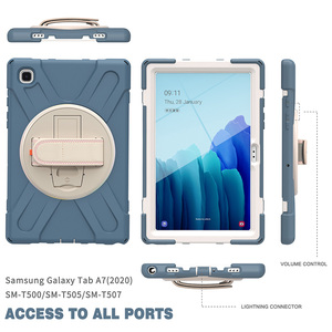 Coque de protection en silicone 10.4 pouces avec sangle de poignée, étui coloré et sur mesure pour Samsung Galaxy <span class=keywords><strong>Tab</strong></span> A T505 <span class=keywords><strong>T500</strong></span> - Product Image 5