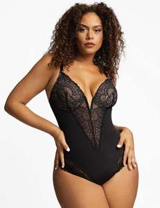 <span class=keywords><strong>Body</strong></span> en dentelle pour femmes Tummy Control Shapewear Sleeveless Tops V-Neck Backless Camisole Jumpsuit Shaper - Product Image 6