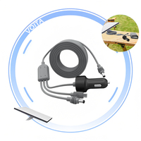 Cable de Carga para Auto VOITATOP con Conector Giratorio Sellado de 180 Grados, 3 en 1, DC 12-24V (Conductor de Cobre Puro de 18AWG), Revestimiento de Silicona