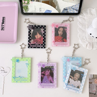 Tempat Kartu Foto Bintang Kpop Desain Khusus Bahan Akrilik PC Baru untuk Gantungan Kunci Plastik