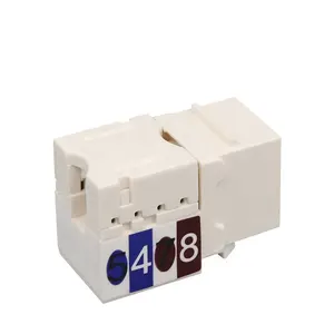 PUXIN Aksesori jaringan Cat5e Cat6 110 Punch Down Model Amp Jack batu kunci 90 derajat 180 derajat RJ45 Utp cat6 Keystone Jack