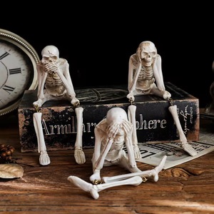 2025 Halloween <span class=keywords><strong>squelette</strong></span> lecture Spooky résine Figurine écologique décor de table pour les fêtes jardins Festivals - Product Image 5