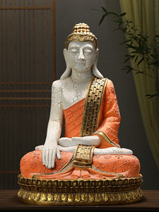 Statue de Bouddha Lotus Sereine Personnalisable, <span class=keywords><strong>Figurine</strong></span> en Résine Finition Or pour Fontaine d'Intérieur, Bureau, Cadeau Paisible - Product Image 1
