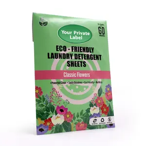 Laundry Detergent Sheets Eco-Friendly Hypoallergenic Liquidless Washing Supplies for Travel Camping