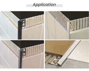 Dải Lót Chuyển Tiếp Góc Hiện Đại Chống Gỉ Nhôm Phủ Bột Trang Trí Gạch Lát Sàn Mờ - Product Image 5