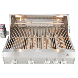 יוקרה נייד בנוי ב-<span class=keywords><strong>bbq</strong></span> גריל עם מבער מתלה התחממות 30 אינץ 'גן שולחן מנגל נירוסטה קל נקי - Product Image 5