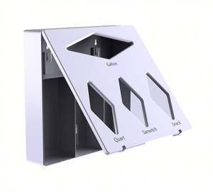 Ziplock Bag Dispenser Aluminum <b>Foil</b> and Plastic Wrap Organizer Ziplock Bag Storage <b>Container</b> - Product Image 2