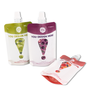 Kantong cerat standar makanan dengan penutup yang dapat ditutup kembali untuk kemasan minuman sehat jus susu tanaman - Product Image 4