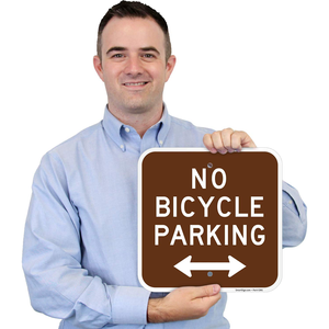 Panneau intelligent personnalisé, pas <span class=keywords><strong>de</strong></span> stationnement pour vélos, panneau en métal pour <span class=keywords><strong>camping</strong></span>, avec <span class=keywords><strong>flèche</strong></span> bidirectionnelle, aluminium laminé antirouille - Product Image 2