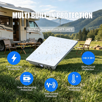 Batterie externe portable Li-Polymère étanche IP65 27500mAh 99Wh avec écran TFT, sortie USB-C PD3.0 65W et DC, alimentation de secours Starlink Mini