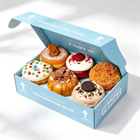 Boîtes d'emballage en papier pour gâteaux, biscuits, pain, pâtisseries, beignets, macarons, avec impression écologique de qualité alimentaire, design personnalisé, pliables
