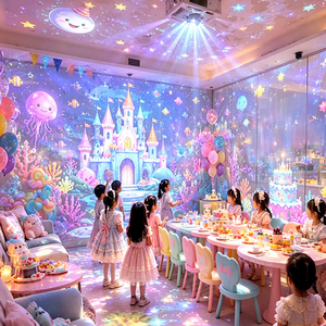 Projecteur holographique interactif pour les fêtes d'anniversaire des enfants, jeux numériques, activités créatives et divertissements en intérieur - Product Image 1