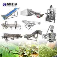 Mesin Pengering Buah dan Sayuran, Pengering Moringa, Mesin Pencuci, Pengering, dan Penggiling Daun Kurma, Lini Produksi Daun Moringa