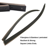 Ensemble d'arc recurve démontable 60 pouces 20-60 LBS RH/LH avec branches en fibre de verre à âme en bambou, kit complet de tir à l'arc pour la chasse, la compétition et l'entraînement