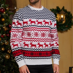 <span class=keywords><strong>Pull</strong></span> de Noël à petites flocons de neige Automne-Hiver 2026, tenue décontractée assortie pour couple, <span class=keywords><strong>pull</strong></span> en maille à col rond, tricot doux - Product Image 1