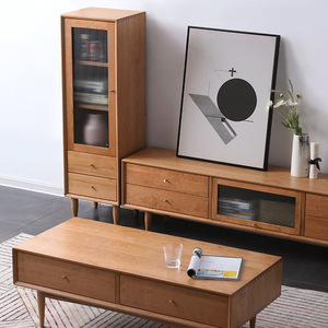 Unidad de Medios de <span class=keywords><strong>TV</strong></span> para sala de estar, centro de entretenimiento de madera sólida, diseño moderno de estilo japonés - Product Image 5