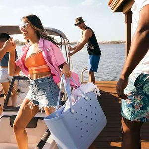 Bolso de playa EVA con orificios, bolso de mano portátil, impermeable, cesta de viaje lavable, bolso de viaje para exteriores, cesta de almacenamiento - Product Image 4
