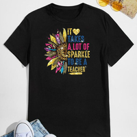 Impression DTF en gros « Il faut beaucoup de brillance pour être enseignant » pour vêtements