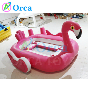 Meilleur prix pour l'île gonflable Flamingo, bateau flottant remorquable, location d'île, Flamingo gonflable, installations de divertissement - Product Image 3