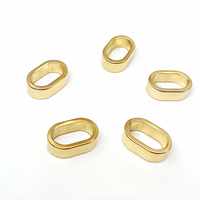 Perles d'espacement de curseur en acier inoxydable personnalisées breloques de glissière rectangle perles de curseur clips de verrouillage de bracelet grand trou cordon en cuir