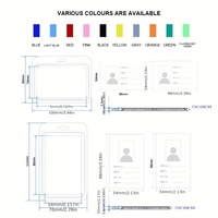 Lanière en plastique personnalisée pour femmes hommes étudiants enfants-Titulaire de permis de travail Carte de crédit bancaire Sangle de cou Bus Pass Case ID Holder