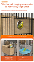Cage à oiseaux de luxe classique, grande, à double couche, en métal, multi-niveaux, pour perroquets, avec cadre robuste, pour l'élevage d'oiseaux de compagnie en intérieur