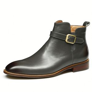 Botas de Cuero Casuales para Hombre de Alta Calidad, Estilo Nuevo de Invierno, Antideslizantes, Impermeables, para Motocicleta - Product Image 3