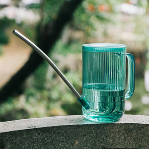 Arrosoir en plastique transparent avec long bec pour l'entretien des plantes d'intérieur et d'extérieur, vert Pittosporum, ambre, marron, gris étoilé - Product Image 4