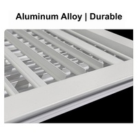 Grille de ventilation carrée en alliage d'aluminium antirouille personnalisée avec couvercle en maille, persienne réglable à double déflection pour mur et plafond HVAC