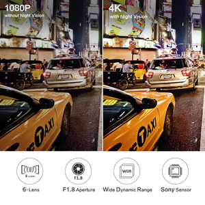 Caméra embarquée double objectif 4K+1080p 2160P WIFI GPS Logger, puce Novatek 96675, capteur <span class=keywords><strong>Sony</strong></span> IMX323, vision nocturne, double caméra - Product Image 4