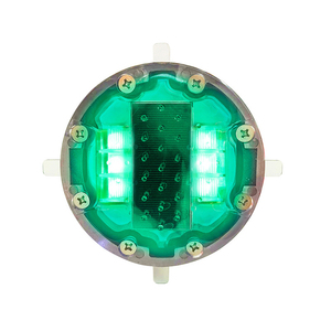 Lampe solaire encastrée ronde pour allée, marqueur de route solaire à LED, lumière clignotante pour route, type œil de chat - Product Image 2