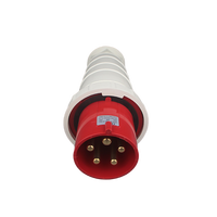 Prise électrique industrielle WNS1 rouge à 5 sorties 63A IP67 CE sans mise à la terre 400V, étanche à l'eau et à la poussière, en plastique, combinaison 12